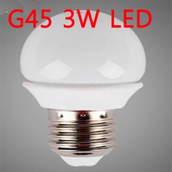 직경 45mm G45 3W LED/백색/전구색/청색/적색/녹색, 전구색(E14), 1개