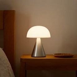 렉슨 미나 L LED 버섯램프 무선 침실 휴대용 램프, 건 메탈