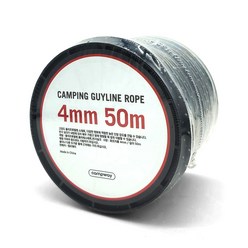 캠프웨이 반사 스트링줄 캠핑로프 4mm 50m, 4mm50m, 블랙