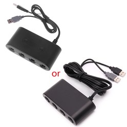 Gc용 게임큐브 GC 컨트롤러 USB 어댑터에서 Wiiu PC 스위치 게임 액세서리 블랙을 위한 3 in 1 게임 컨버터, 한개옵션1, 01 Black