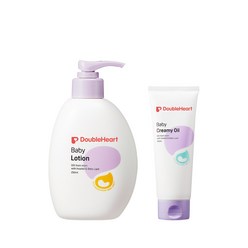 [신세계TV쇼핑][더블하트]베이비 로션250ml+베이비 크리미오일150ml, 1