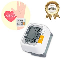 헬스라이프 비피첵 손목형 자동 전자 혈압계 HBP-500 휴비딕정품 혈압측정기 가정용 H, 1개
