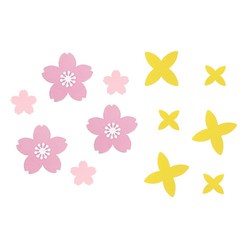 [해피메이크]종이 벚꽃 개나리(4종택1)/ 봄 환경꾸미기 미술수업, 2. 개나리 (대)