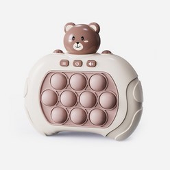 팝잇게임기 푸쉬팝 푸시팝 버블 뽁뽁이 미니게임기 휴대용 선물 스피드, 아기곰