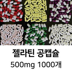 라이프건강 젤라틴공캡슐(500mg 1000개) 식약허가통과, 500mg, 화이트/화이트