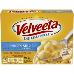 벨비타 쉘 파스타 & 치즈 소스 2% 밀크, 1개, 340g