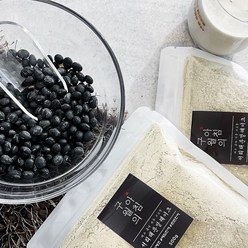 구월의아침 국산100%쪄서볶은 서리태콩물가루 검은콩가루 500g, 3팩