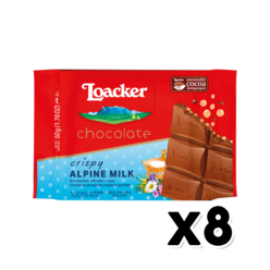 로아커 크리스피 알파인밀크 초콜릿간식50g x 8개, 단품