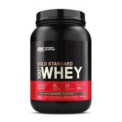 헬스 단백질 보충제 복합 프로틴 파우더 Optimum Nutrition 옵티멈 뉴트리션 골드 스탠다드 100 웨이 드링크 믹스 더블 리치 초콜릿 29 서빙 907 g Gold St, 907g, 1개