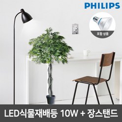 필립스 LED식물재배등 PAR38+심플 장스탠드, 화이트