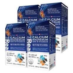 더리얼 칼슘 마그네슘 아연 앤 비타민D, 100정, 4개