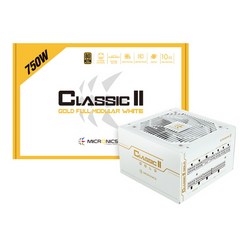 마이크로닉스 CLASSIC II 750W 80PLUS GOLD 230V EU 풀모듈 화이트 PCIE 5.0