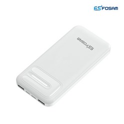 포샘 듀얼 슬림 고속충전 휴대폰 발열조끼 보조배터리 22.5W 10000mAh, 화이트, 상세페이지 참조