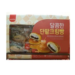 삼립 달콤한 단팥 크림빵 90g 9개, 9봉