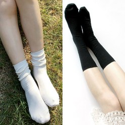 착한새 스타킹 양말 긴 롱 루즈핏 골지 삭스 여성여자 패션 베이직 부드러운 소퓨 (socks)