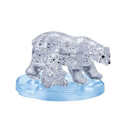 퍼즐피플 3D 크리스탈 입체퍼즐모형 시리즈, 동물, 3D크리스탈 북극곰, 3D크리스탈 북극곰, 40p