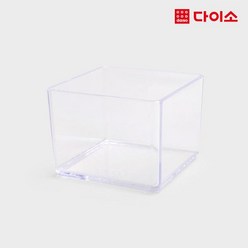 [다이소]투명 클리어 정리함(8.2x8.2x6.2cm)-1035252, 투명, 1개