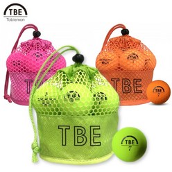 토비에몬 TBE 2피스 무광 주머니 골프볼 컬러볼 옐로우 오렌지 핑크, 1개