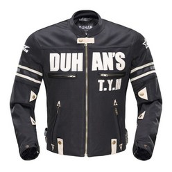 Duhan 사계절 오토바이 상하의 바이크 슈트 세트 방수 보호복, M, 협력사, D103 블랙 재킷