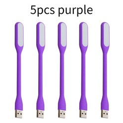 책조명 북라이트 책램프 패널형 휴대용 미니 책 빛 USB 5 볼트 LED 독서 램프 접이식 캠핑 야간 조명 테이, 07 5pcs purple