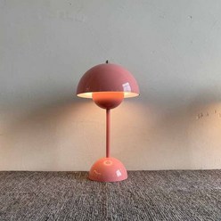 덴마크 플라워팟 조명 머쉬룸 미니 램프 인테리어 무드등 수면등 수유등, [충전vp9] 핑크