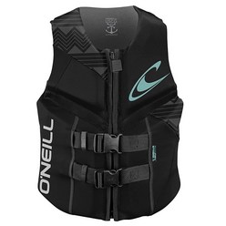 O'Neill Wetsuits 여성용 리액터 USCG 구명조끼 블랙/블랙/블랙, Women's Reactor Uscg Life Vest, 10