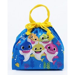 핑크퐁 아기 상어 캐릭터 도시락 주머니 가방, 1개
