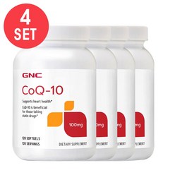 GNC [4개 SET] 코큐텐 100mg 120정 (캡슐) CoQ10 120sgels, 1개, 120개