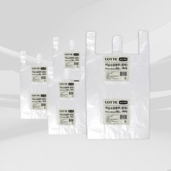 이라이프 비닐 쇼핑 봉투 (중) 백색 90매 x 4개 / 손잡이 봉투, 단품