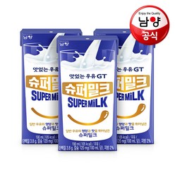 맛있는 우유 GT 슈퍼밀크 멸균우유, 190ml, 3개