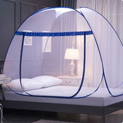 생활파인드 원터치 모기장 싱글 침대 아기 바닥있는 방충망 야외 캠핑 사각, 그레이