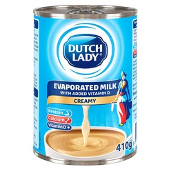 더치레이디 DUTCH LADY 무가당연유(Evaporated milk) 가당연유(Sweetened condensed milk), 410g, 2개