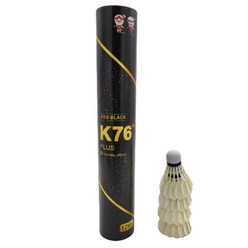 KBB K76 플러스 블랙 셔틀콕 배드민턴용품, 1개, 1개