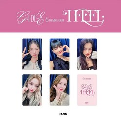 [국내배송] 여자아이들 G-IDLE I feel 포카 아이돌 굿즈 앨범 포토카드 6장, C+D+E