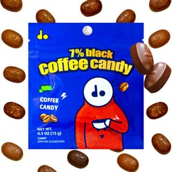 씹어먹는 블랙 커피캔디 봉지형 커피사탕 벨기에 커피콩+장난감랜덤증정, 15g, 1개