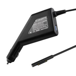 표면 노트북 자동차 충전기 어댑터 USB 자동차 전원 충전 공급 15V 4A 어댑터