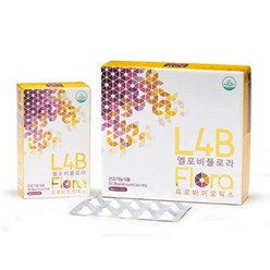 정품)엘포비 플로라(L4B Flora) 유산균 프로바이오틱스 DANISCO 균주 100억 CFU, 1개, 60캡슐