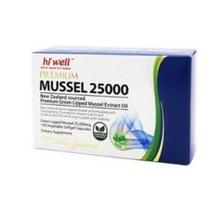 하이웰 프리미엄 초고함량 초록 입 홍합 25000 100캡 1팩 Hi Well Premium Mussel, 1박스, 100정/100일분, 100개