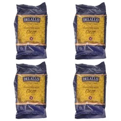 DeLallo Gluten Free Orzo Pasta Made with Corn & Rice 드랄로 글루텐프리 오르조 파스타 12oz(340g) 4팩, 1개, 340g