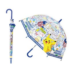 포켓몬스터 코믹 돔형 투명 비닐 어린이 우산