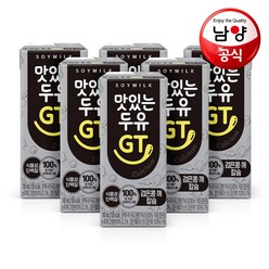 맛있는 두유 GT 검은콩 깨칼슘 190ml, 6개, 6개