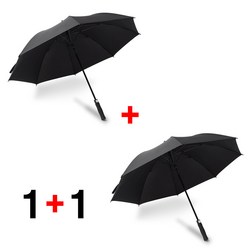 같이 써도 여유로운 초대형 장우산 의전용 검정색 1+1