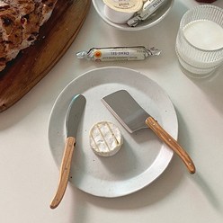 프랑스 장네론 라귀올 커트러리 치즈커터 버터나이프 아이보리 올리브우드 마블베이지, 1개