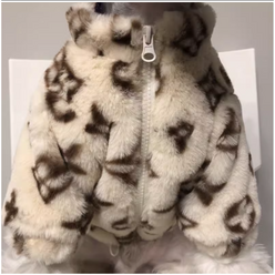 강아지 고양이 겸용 패션옷 가을겨울 중소형 퍼코트 쉐너리 파투비용, VL털코트