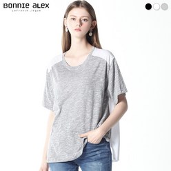 [보니알렉스] (BONNIE ALEX) 믹스드 콤비 티셔츠
