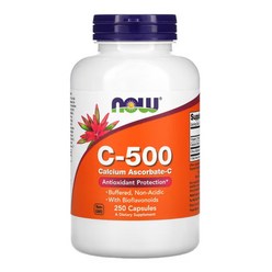 나우푸드 C-500 칼슘 아스코르베이트-C 250캡슐, 250정