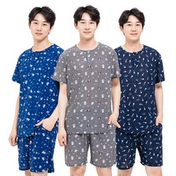 민트코코아 시원한촉감 남성 반팔 여름 잠옷 파자마세트