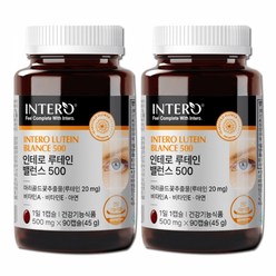 [인테로] 루테인 밸런스 500 90캡슐 X 2병 (6개월분) 눈건강 비타민A 비타민E, 단품, 단품