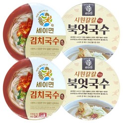 세이면 시원칼칼 생면 해장 김치국수 북엇국수 큰컵 2종 2세트, 2개