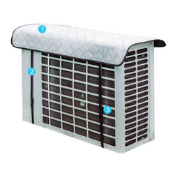에어컨 실외기 보호 cover(커버) air conditioner(에어컨) 실외 클립 덮개 직사광선 차단 난연소재 차광막, 스탠드형, 1개